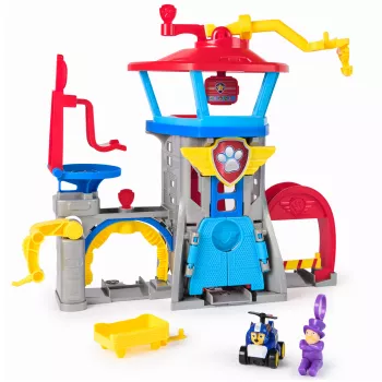 PAW Patrol : Air Rescue, Pup Squad Adventure Bay Lidostas rotaļu komplekts ar Chase automašīnu un transportlīdzekļa palaidēju, bērnu rotaļlietas zēniem un meitenēm no 3 gadiem