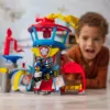 PAW Patrol : Air Rescue, Pup Squad Adventure Bay Lidostas rotaļu komplekts ar Chase automašīnu un transportlīdzekļa palaidēju, bērnu rotaļlietas zēniem un meitenēm no 3 gadiem
