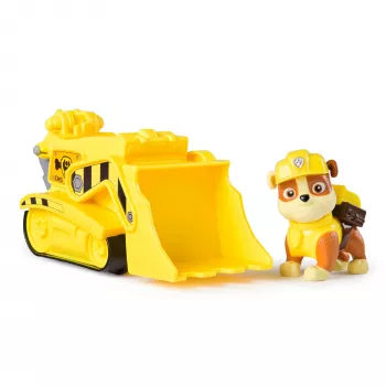 PAW Patrol Rubble Bulldozer Rotaļlietu Kravas Auto ar Kolekcionējamu Figūriņu, Ilgtspējīgi Oriģinētas Bērnu Rotaļlietas Zēniem un Meitenēm no 3 Gadiem