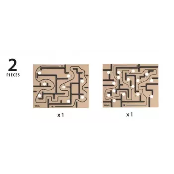 BRIO 34030 Labyrinth rezerves plātņu komplekts (2 gab.), veiklības spēlei, brūnas/melnas, no 6 gadiem