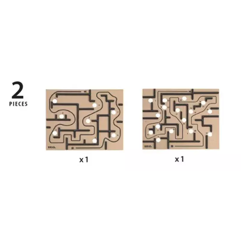 Koka labirinta galda spēle Ravensburger BRIO Labyrinth Boards, melna, 273×228×9 mm, vecums 6+