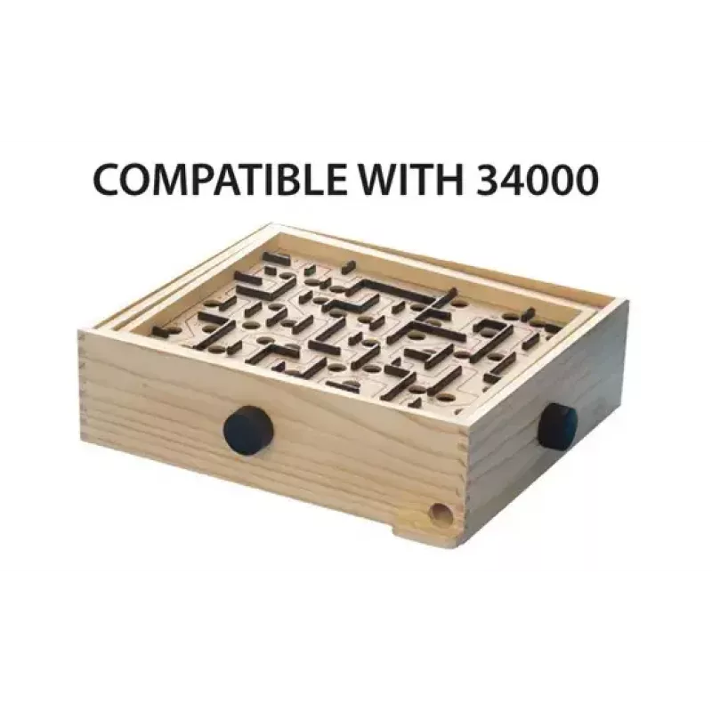 Koka labirinta galda spēle Ravensburger BRIO Labyrinth Boards, melna, 273×228×9 mm, vecums 6+