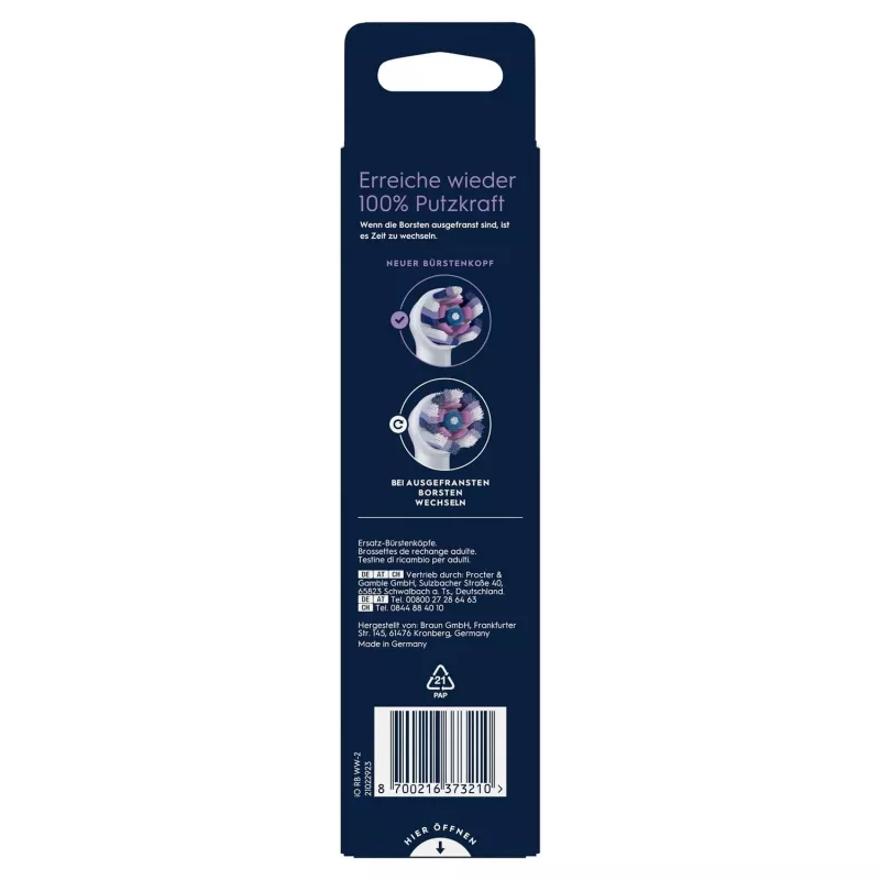 Oral-B 373210 zobu sukas uzgalis 2 gab. Balts