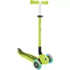 Pusējs skrejritenis GLOBBER Go-Up Active Lights — regulējams augstums, LED gaismas, laima krāsa