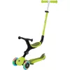 Pusējs skrejritenis GLOBBER Go-Up Active Lights — regulējams augstums, LED gaismas, laima krāsa