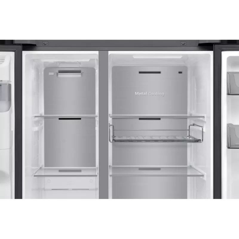 Samsung RS80F64KEF brīvi stāvošs side-by-side ledusskapis 640 L Melns