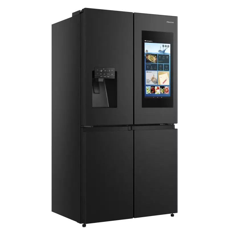 Hisense RQ760N4IFE brīvstāvošs vairāku durvju ledusskapis, 577 L, melns
