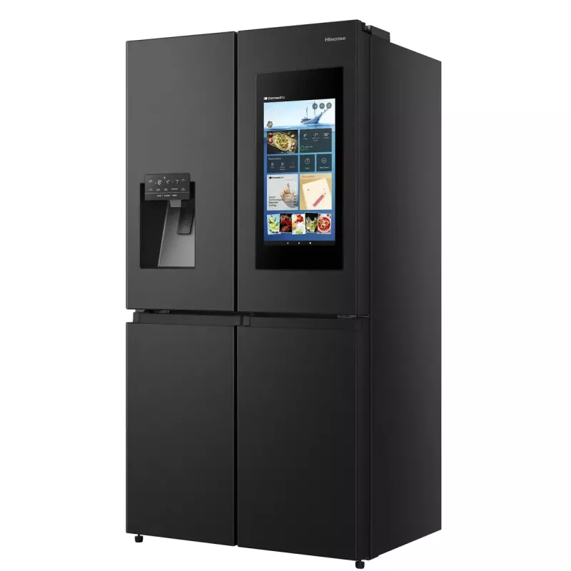 Hisense RQ760N4IFE brīvstāvošs vairāku durvju ledusskapis, 577 L, melns