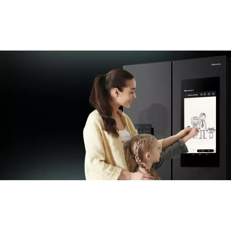 Hisense RQ760N4IFE brīvstāvošs vairāku durvju ledusskapis, 577 L, melns