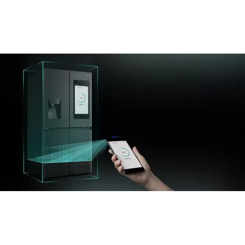 Hisense RQ760N4IFE brīvstāvošs vairāku durvju ledusskapis, 577 L, melns