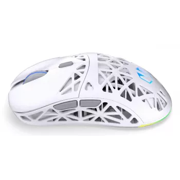 Bezvadu ambidekserāla spēļu pele ENDORFY LIV Plus Onyx White optiskā 26000 DPI 6 pogas daudzkrāsu apgaismojums akumulators