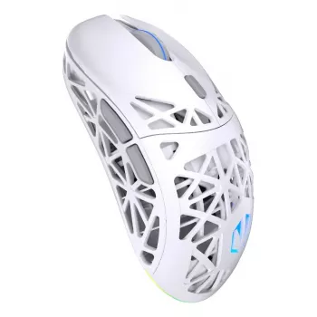 Bezvadu ambidekserāla spēļu pele ENDORFY LIV Plus Onyx White optiskā 26000 DPI 6 pogas daudzkrāsu apgaismojums akumulators