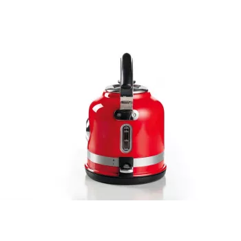 Ariete 2854 Moderna elektriskā tējkanna, 2000 W, 1.7 L, 360° bezvadu, automātiska izslēgšanās, noņemams filtrs, redzams ūdens līmenis, termometrs, sarkana