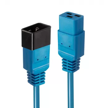 Lindy 1m IEC C19 uz C20 pagarinātājkabelis, zils