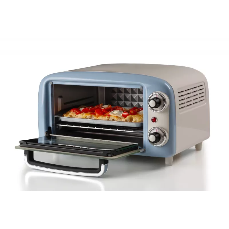 Ariete 3919 Vintage Elektriskā Cepeškrāsns, 800W, 10L, Dubultstikls, Retro, Zila