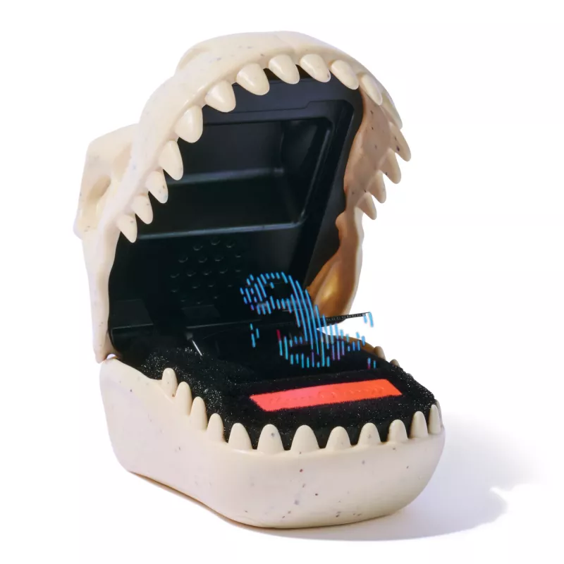 Interaktīvā dinozauru rotaļlieta Spinmaster Bitzee Jurassic World – 25 dinozauri iekšā, pieskārienreaktīvs pods, AA baterija, bēšs