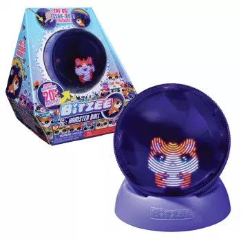 Interaktīvā rotaļlieta Bitzee Hamster Ball Spinmaster ar 20+ digitāliem kāmjiem, ripo un reaģē uz pieskārienu, AA baterija, daudzkrāsaina