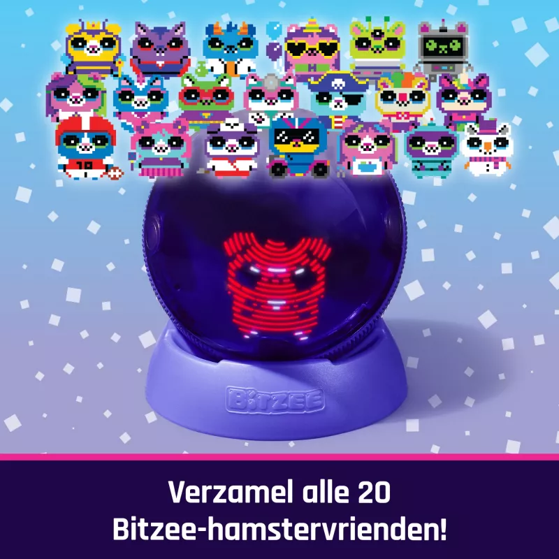 Interaktīvā rotaļlieta Bitzee Hamster Ball Spinmaster ar 20+ digitāliem kāmjiem, ripo un reaģē uz pieskārienu, AA baterija, daudzkrāsaina