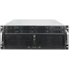 Servera korpuss INTER-TECH IPC 4U-4708 — 4U, melns, ATX/PS2 barošanas bloks, 4x priekšējie 80mm ventilatori, 2x aizmugurējie 80mm ventilatori, 2.5/3.5 collu HDD