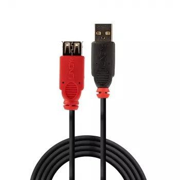 Lindy 5m USB 2.0 aktīvais pagarinātājs Slim, 5 m, USB A, USB A, USB 2.0, 0.48 Gbit/s, Melns