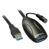 USB pagarinātāja kabelis Lindy 15m USB 3.0 aktīvais pagarinātājs