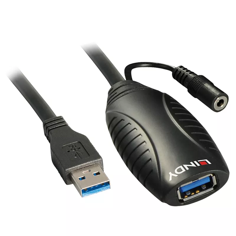 USB pagarinātāja kabelis Lindy 15m USB 3.0 aktīvais pagarinātājs