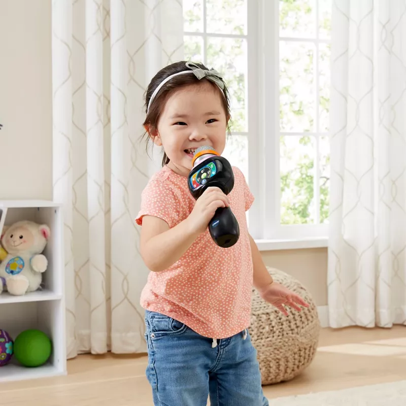 VTech Baby burvju dziedāšanas mikrofons, rotaļlieta, 2 gadi, AAA, 200 g, melns