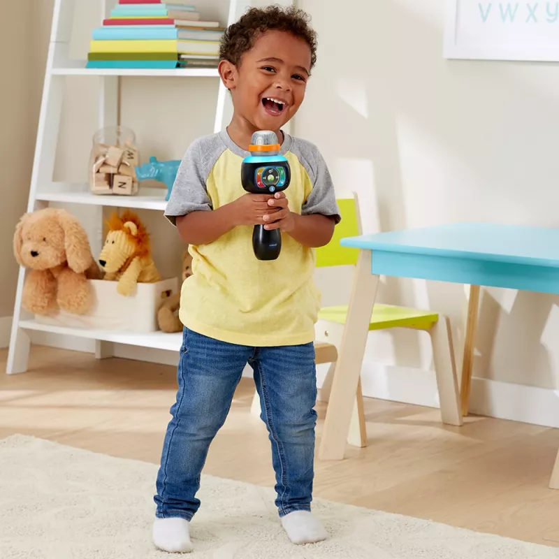 VTech Baby burvju dziedāšanas mikrofons, rotaļlieta, 2 gadi, AAA, 200 g, melns