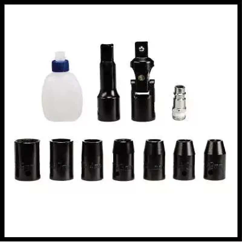 Einhell TC-PR 68 pneimatiskā ratčeta uzgriežņu atslēga, 1/2", 68 Nm, 6,3 bar, M10, komplektā 7 galvas un kofers, sarkana/melna