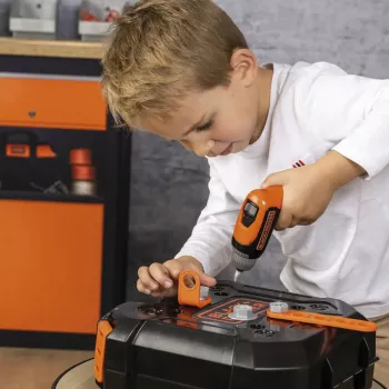 Bērnu instrumentu komplekts Simba-Dickie Smoby Black+Decker rotaļu darbarīku kaste