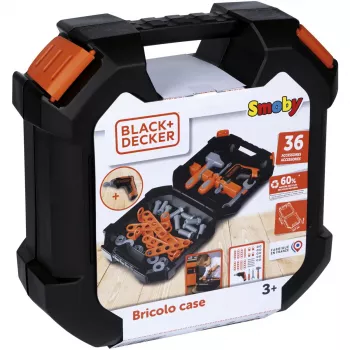 Bērnu instrumentu komplekts Simba-Dickie Smoby Black+Decker rotaļu darbarīku kaste