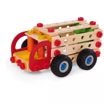 Konstruktora komplekts Simba-Dickie Eichhorn Constructor Trucks — 135 detaļas, transportlīdzekļu un bloku elementi būvēšanai