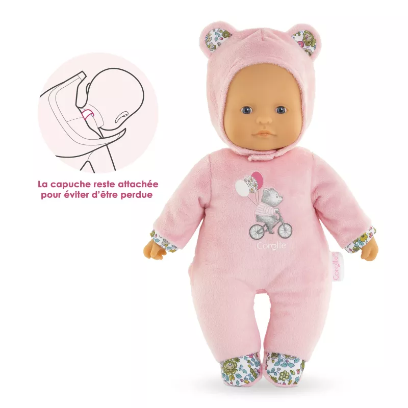 Mīkstā rotaļlieta lācītis Simba‑Dickie Corolle Mon Doudou Corolle Sweetheart rozā – mierinājuma plīša lelle