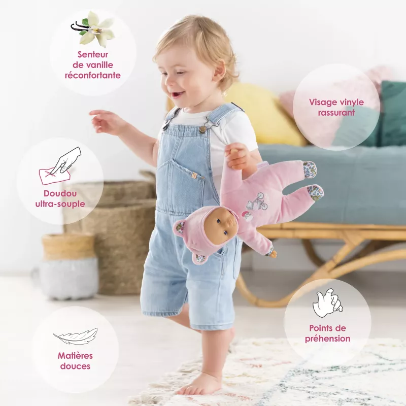 Mīkstā rotaļlieta lācītis Simba‑Dickie Corolle Mon Doudou Corolle Sweetheart rozā – mierinājuma plīša lelle