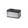 Unold 48826 EVA saldējuma un jogurta automāts ar kompresoru, 1,5 L, 120 W, melns, nerūsējošs tērauds