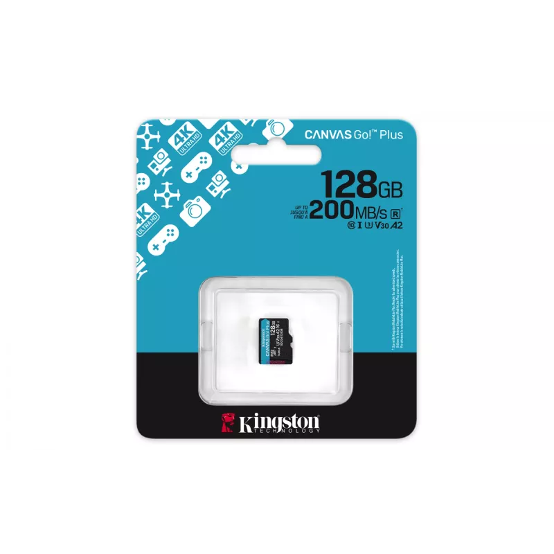 Kingston Canvas Go! Plus 128GB microSDXC A2 U3 V30 200MB/s