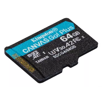 Kingston Technology 64GB microSDXC Canvas Go Plus Gen4 200R A2 U3 bez adaptera