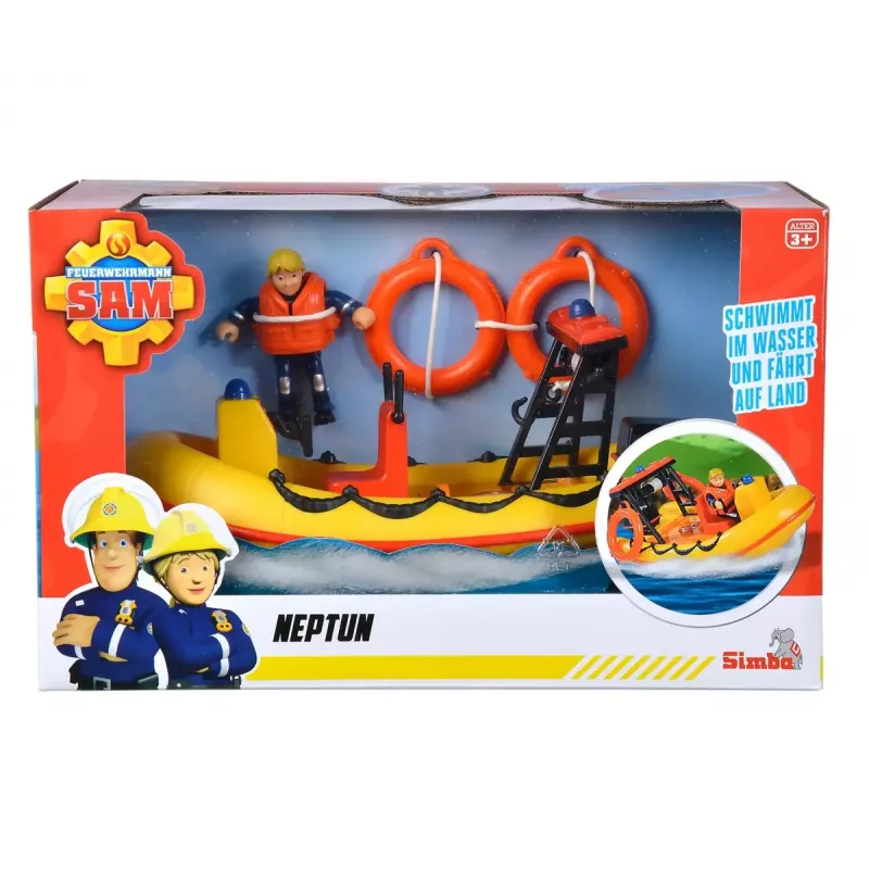 Rotaļu laiva Simba-Dickie Fireman Sam Neptune ar figūriņu