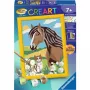 Krāsošanas komplekts Ravensburger CreArt – zirgs un kaķēns, krāsošana uz papīra radošais komplekts