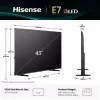 Hisense 43E77Q 43 collu (109 cm) 4K Ultra HD QLED Smart TV, melns