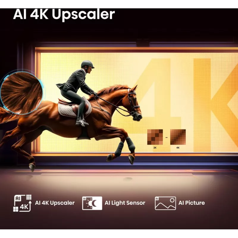 Hisense 50E77Q 127 cm (50 collu) 4K Ultra HD Smart QLED televizors, melns