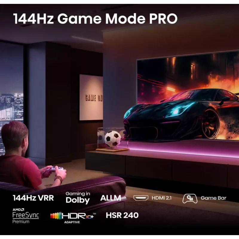 Hisense 85E77Q PRO 2.16 m (85 colli) 4K Ultra HD Smart TV Wi-Fi Melns