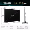 Hisense 100E7Q PRO 2.54 m (100 collu) 4K Ultra HD Smart TV Wi-Fi Melns