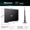 Hisense 75E77Q 190.5 cm (75 collu) 4K Ultra HD QLED Smart TV, Wi-Fi, Melns