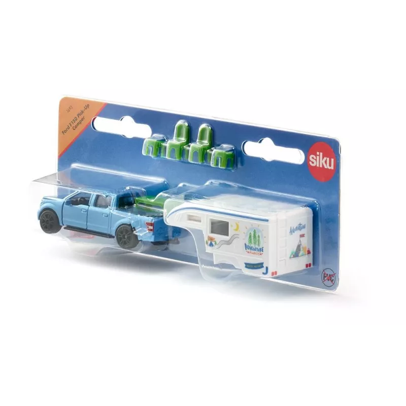 Siku Ford F150 pikaps, metāls/plastmasa, zils/zaļš/balts, 3+ gadi