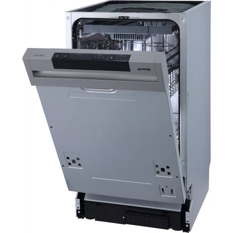 Daļēji iebūvējama trauku mazgājamā mašīna Gorenje GI 561 D 10 S EB — 11 komplekti, Slimline 45 cm, 45 dB, 9 L/ciklā