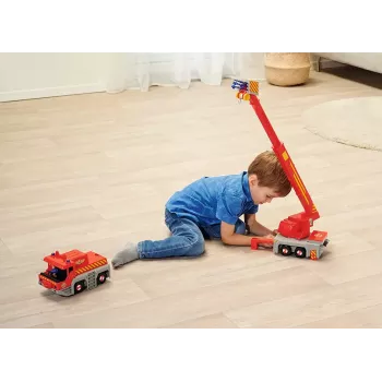 Simba-Dickie Fireman Sam 2-in-1 glābšanas celtnis (sarkans/dzeltens)