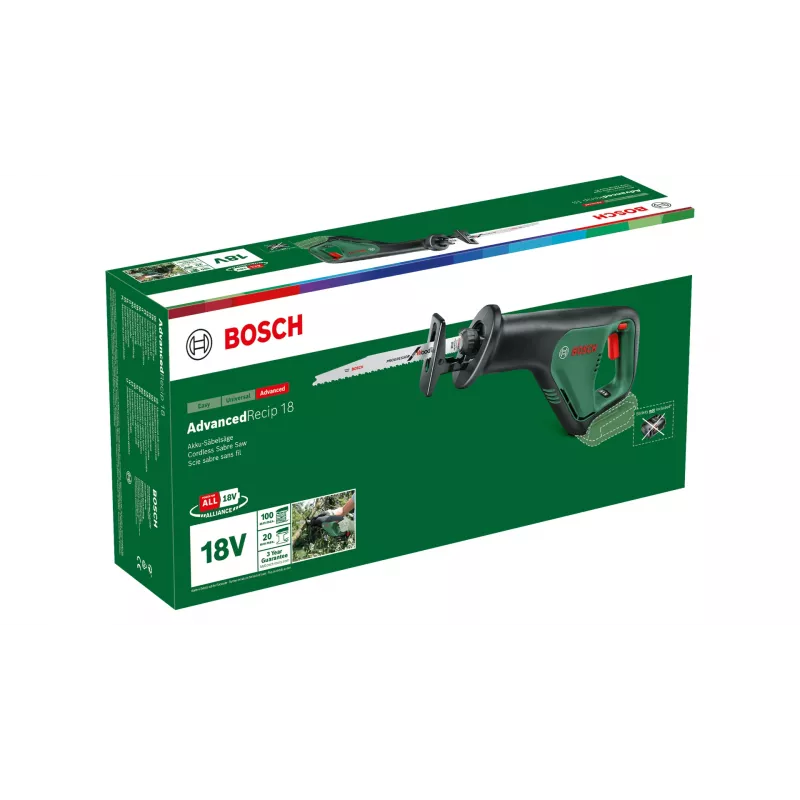 Bosch AdvancedRecip 18 300 spm Melns, Zaļš