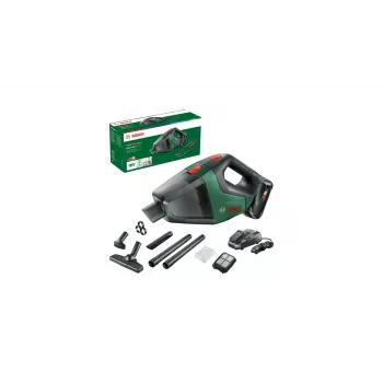 Bosch Universal Vac 18 2-in-1 kāta putekļsūcējs ar akumulatoru, bezmaiss, melns/zaļš, 2,5 Ah