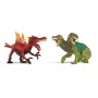 Figūriņu komplekts Schleich Eldrador Radības Uguns Dinozaurs pret Džungļu Ķirzaku, modelis 70834